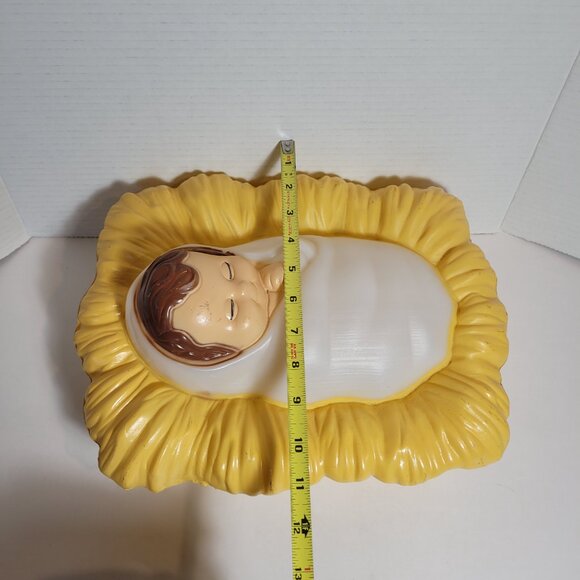Vintage Baby Jesus Blow Mold Christmas Nativity General Foam Plastics USA Made - Picture 11 of 12